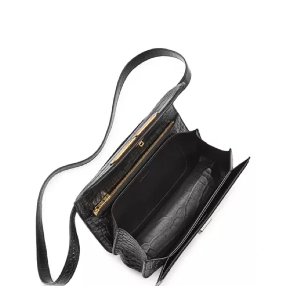Balenciaga Gossip Small Croc Embossed Leather Shoulder Bag - Picture 3 of 16